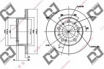 DJ PARTS bd1467 -  Тормозной диск